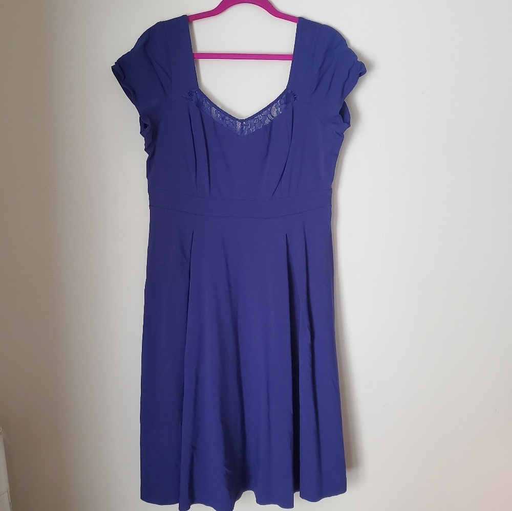 Torrid Blue Fit and Flare Blue Dress, Size 14